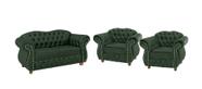 Uma Namoradeira + Duas Poltrona Chesterfield Merlô - Veludo Verde Musgo / Decoração, Recepção, Sala tv estar