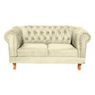 Uma Namoradeira + Duas Poltronas Chesterfield Capitonê Duque - Suede Bege / Decoração, Recepção, Salas de Tv