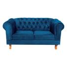Uma Namoradeira + Duas Poltronas Chesterfield Capitonê Duque - Veludo Azul Marinho / Decoração, Recepção, Salas de Tv