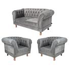Uma Namoradeira + Duas Poltronas Chesterfield Duque