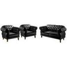 Uma Namoradeira Duas Poltronas Chesterfield Elisabeth Corano Preto SALA CASA ESCRITORIO