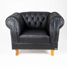Uma Namoradeira + Poltrona Chesterfield Capitone - Couro Eco Preto / Decorativa, Sala de tv, Recepção Uma Namoradeira + Poltrona Chesterfield Capitone - Couro Eco Preto / Decorativa, Sala de tv, Recepção