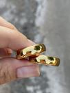 Uma unidade aliança tungstênio 6mm Banhada a ouro 18k 14 ao 33