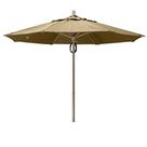 Umbrella FiberBuilt Home, poste de alumínio branco de 2,3 m, dossel bege