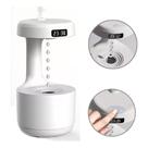 Umidificador De Ar difusor água essência Relógio digital Gotas 800ml água que sobe