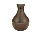 Umidificador Difusor Aromático Vaso Cor Madeira Usb Led - LTK