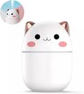 Umidificador Difusor de Ar Climatizador Aromático Gatinho Branco