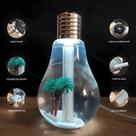 Umidificador e Aromatizador de Ar Luminária em Formato de Lâmpada LED com 7 Cores