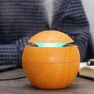Umidificador Vaso Aromatizador Ultrassônico Tipo Madeira Usb Com Led Colorido Mini Umidificador:Bolinha Marrom Claro
