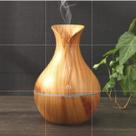 Umidificador Vaso Aromatizador Ultrassônico Tipo Madeira Usb Com Led Colorido