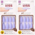Uñas Postizas KISS Gel Fantasy Noche Después Kit Largo Morado