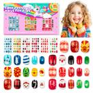 Unhas artificiais sintéticas AGGKKY Kids Press on Nails 144 unidades