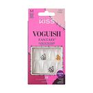 Unhas de Halloween KISS Voguish Fantasy Black de comprimento médio