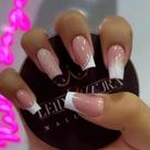 Unhas Falsas Francesas Longas E Quadradas, 24 Peças, Caixa Destacável, Pontas De Unhas Da Moda, Faça