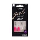 Unhas postiças kiss new york gel fantasy jelly bailarina médio c/28un fj14b