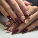 Unhas Postiças Octoswave Amêndoa Cereja com Strass 24 unidades