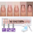 Unhas Postiças Press On - BartboxNails XCOATTIPS - Tons de Pele e Francesinha