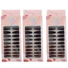 Unhas Postiças Preto Básico Elegância Kit