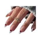 Unhas Postiças Quadradas Médias Pretas Com Glitter 24 Peças ARTAUG Lindas Unhas Coloridas De Verão
