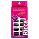 Unhas Postiças Quadrado Curto Chocolate 24 uni - Ricca