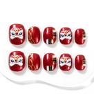 Unhas Postiças Sun&Beam Handmade Dança do Leão Vermelho 10pcs Unhas Postiças Sun&Beam Handmade Dança do Leão Vermelho 10pcs