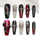 Unhas Postiças Sun&Beam Nails Longas Coffin Góticas 10 unidades