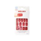 Unhas Postiças Tamanho Médio Cor Vermelho Escuro Meliny com Adesivo colante Unhas Postiças Tamanho Médio Cor Vermelho Escuro Meliny com Adesivo colante