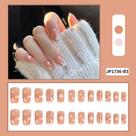 Unhas postiças, tom de pele longo e de cabeça chata, adesivos para unhas, unhas