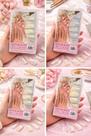 Unhas Postiças Transparentes Quadradas Kit 100 Tips KS-P063A