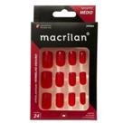 Unhas Postiças UP308A Médio Vermelho Escuro - Macrilan