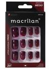 Unhas Postiças UP313A Tamanho Médio Vinho - Macrilan