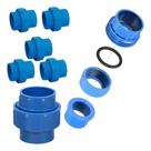União Azul 50mm Soldável Irrigação - Kit Com 10 Unidades