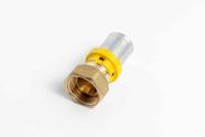 União femea de latão 16x1/2" movel para multicamada gas