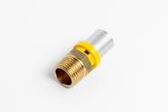 União macho de latão 16x1/2" para multicamada gas