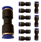 União Pneumática Rápida 1/4" Conector de Engate Reto para Mangueira de Ar Compressor