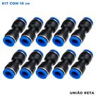 União Reta Pneumática PU 12mm Engate Rápido para Mangueira de Ar