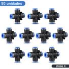 União X Pneumática PU 10mm Engate Rápido para Mangueira de Ar