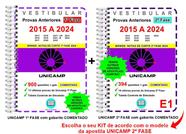 Unicamp 1ª e 2ª Fase Provas 2015 a 2024 Gabarito Comentado