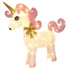 Unicórnio Alpine ao ar livre iluminado 84x10x89 cm Pink Mane