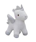 Unicórnio Branco Com Asas 38cm Pelúcia