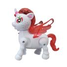Unicornio De Brinquedo C/ Som Luz Musical Anda Ponei Cavalo mas pilha