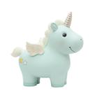 Unicórnio de resina Piggy Bank para crianças 17x9x19cm 350g