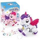 Unicórnio Musical com Asas e Luzes coloridas que anda Pônei Pretty Horse