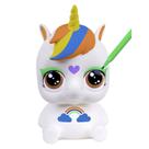 Unicornio Para Colorir Brinquedo De Pintar Boneco Branco Em Vinil Macio Pintura Mundo Colorido - Super Toys