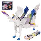Unicórnio transformável de brinquedo de carro, colisão de carros esportivos Magic Unicorn, robô de carro transformável para crianças adequado para meninos e meninas