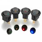 Unidade Botão Auxiliar Interruptor Led On Off Liga/Desliga com 3 Terminais 12v -
