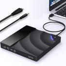 Unidade de DVD Externa YOTUO USB 3.0 e Tipo-C - Compatível com Windows e Mac