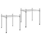 Unidade de prateleira Simple Deluxe de 1 camada em arame metálico cromado, pacote com 2