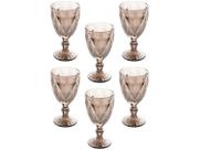 Unidade de taça p/agua de vidro diamond cinza metalizado