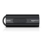 Unidade flash Amazon Basics 256GB USB 3.1 de alta capacidade preta
